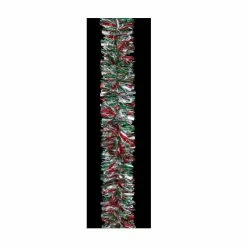 Holiday Trims 4"X15' Red/Green/Silver Deluxe Home Decorative Garland 3581102 - Holiday Garland