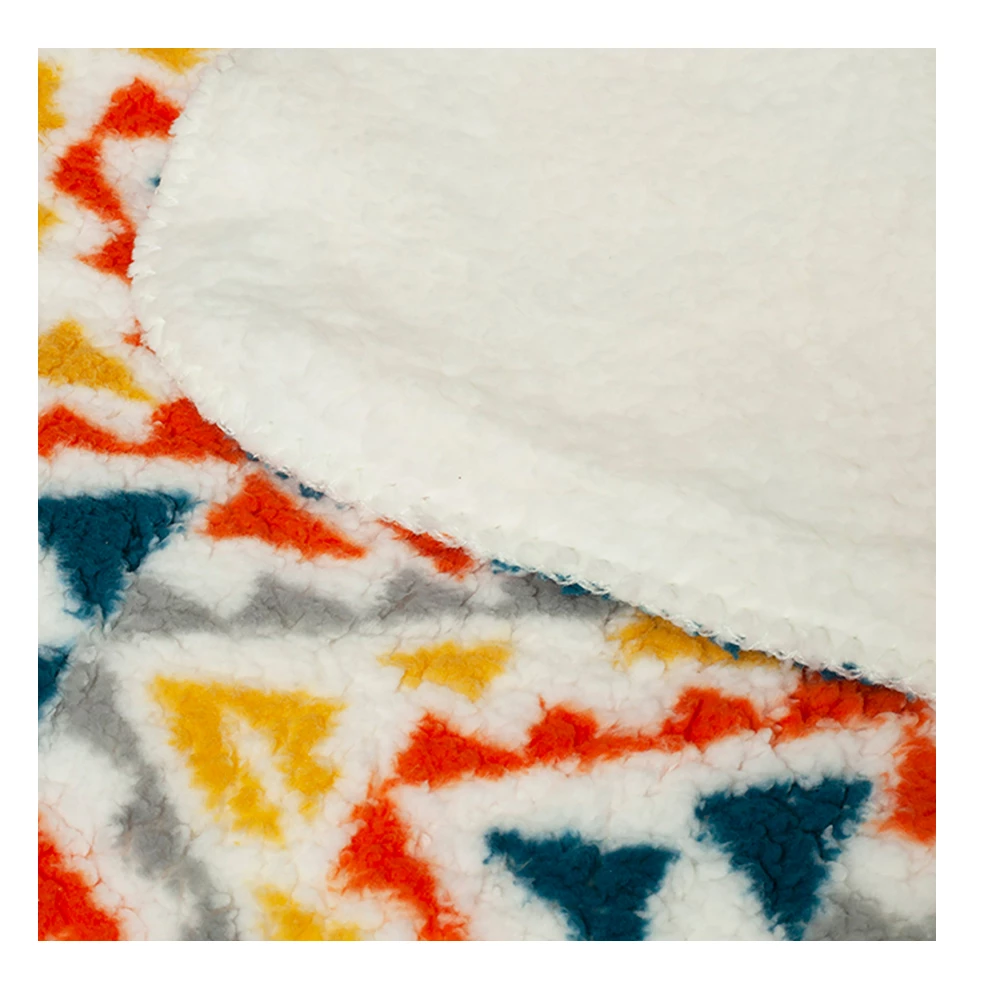 Lavina Home Aztec Printed Sherpa Reversible to Sherpa 90 x 90 Blanket - RK-SHERP-HAZT - Blankets & Bedspreads - Image 3