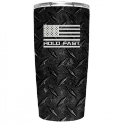 Kerusso Dual Wall Stainless Steel Hold Fast Treadplate Mug, 20 oz. - MUGS208 - Tumblers