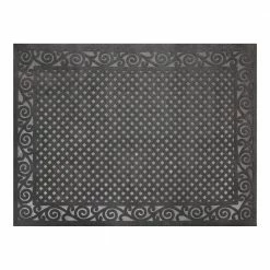 Multy Embossed Mat - 3' X 4' Graphite MT1005264 - Porch Seasonal Decor