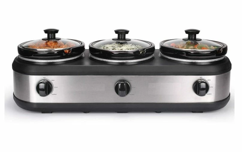 Chefman 1.5 Quart Triple Slow Cooker RJ1515TO - Slow Cookers