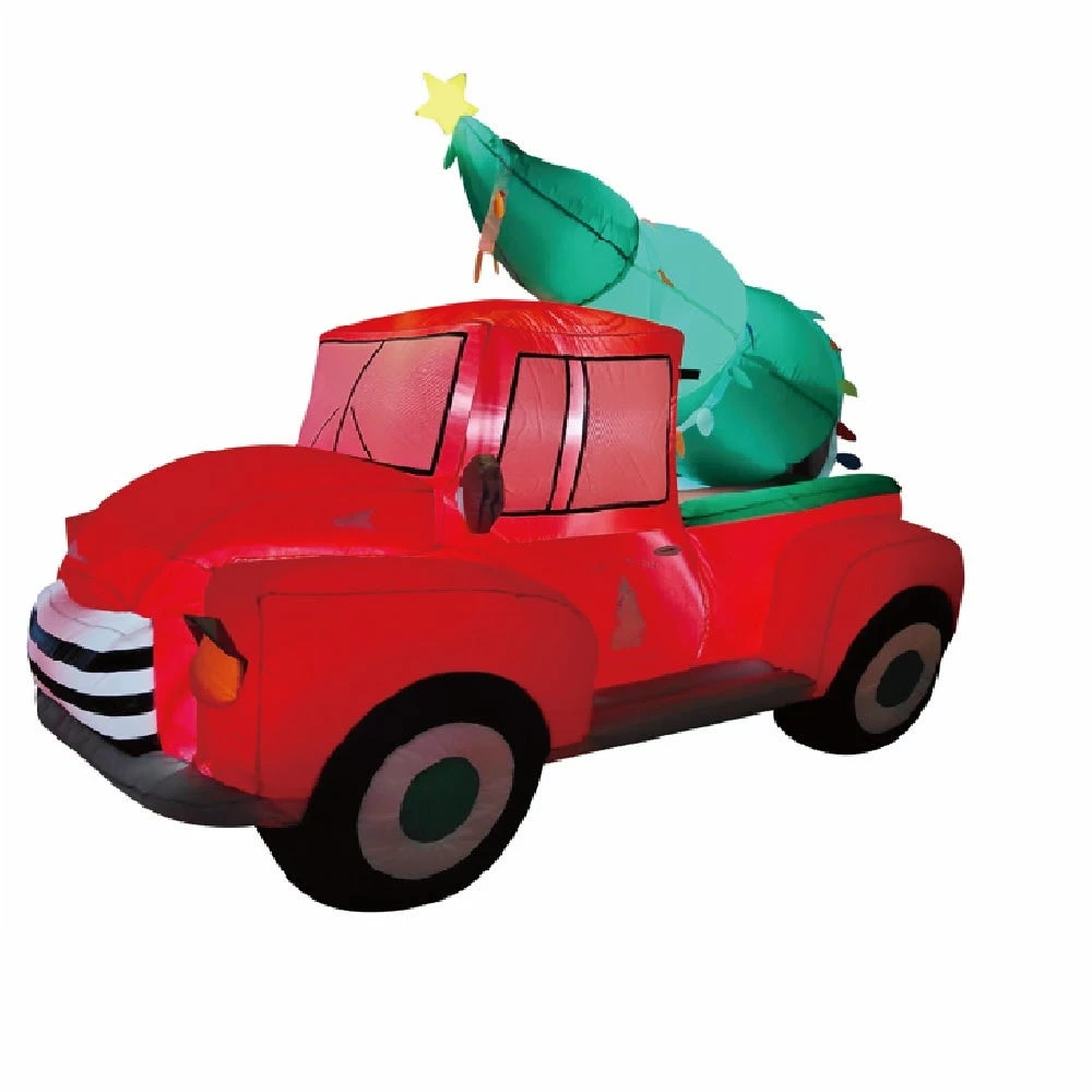 Four Seasons 6' Inflatable Delivery Truck with tree - 21CH111802 - Christmas Decor - Image 3