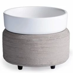 Candle Warmers 2-In-1 Candle Warmer Grey Texture - CWDGTX