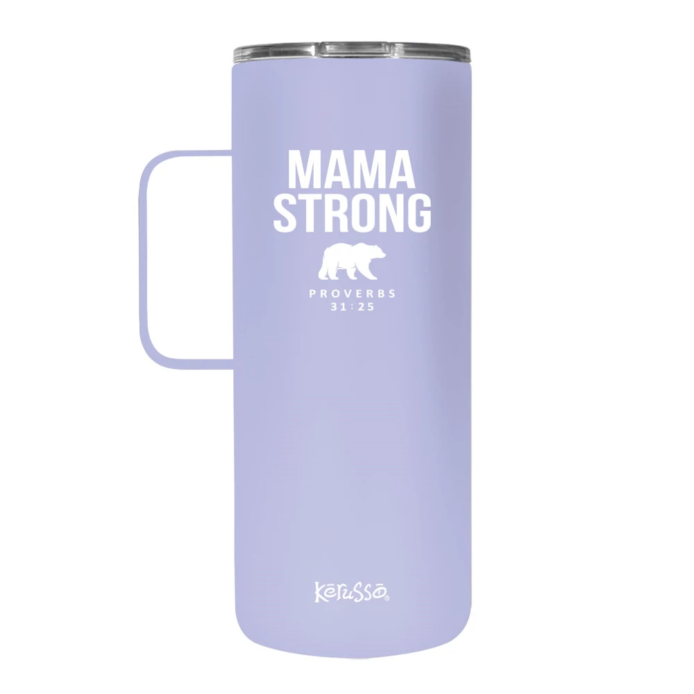 Kerusso Dual Wall Stainless Steel Mama Bear Mug with Handle, 22 oz. - MUGS230 - Tumblers
