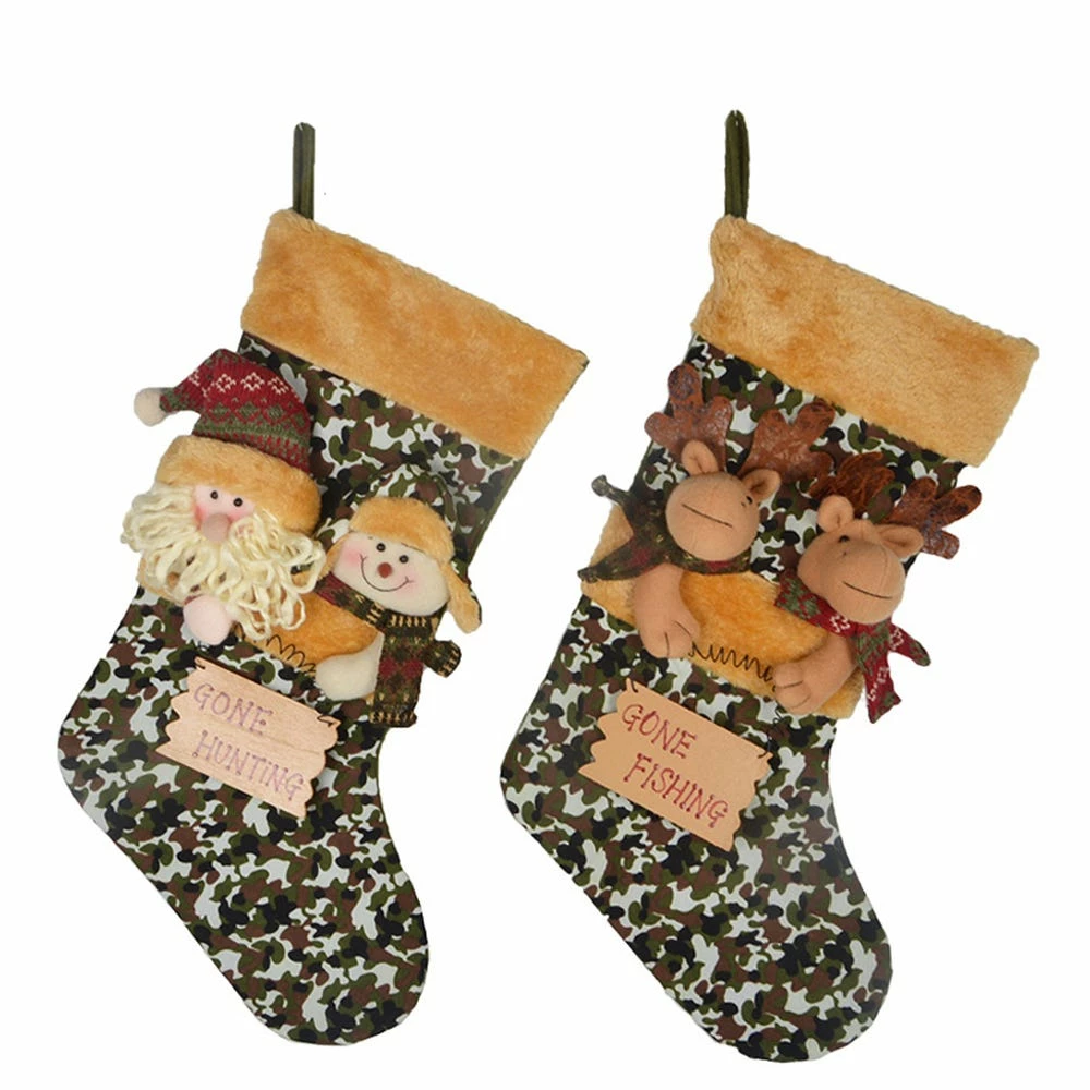 Various Brands 20" Camo Christmas Stocking, Assorted - XZ-SP12042 - Christmas Stockings