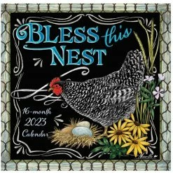 Brown Trout Bless This Nest 2023 Square Hopper Calendar - Calendars