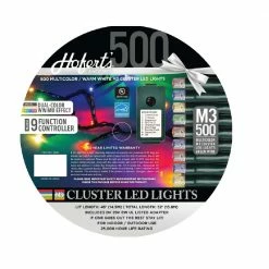 J. Hofert Company Hofer 500 3 MM LED Cluster Lights Multi White 9 Funcion With Memory - 3655 - Christmas Decor