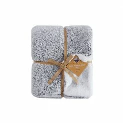 Trail Creek Snuggly Sherpa Throw Blanket, Charcoal Grey - RK-TEDSH-CHAR - Blankets & Bedspreads