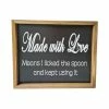 Backyard Expressions "Made with Love" 14" x 12" Wooden Frame Sign - 910506 - Wall Decor