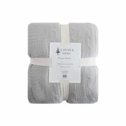 Lavina Home Cozy Cable Knit Reversible Throw Blanket - RK-CABSH-TH - Blankets & Bedspreads