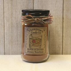 Thompson's Candle Co. Honey Bourbon, 12 oz. Mason - HBSM - Candles & Home Fragrance