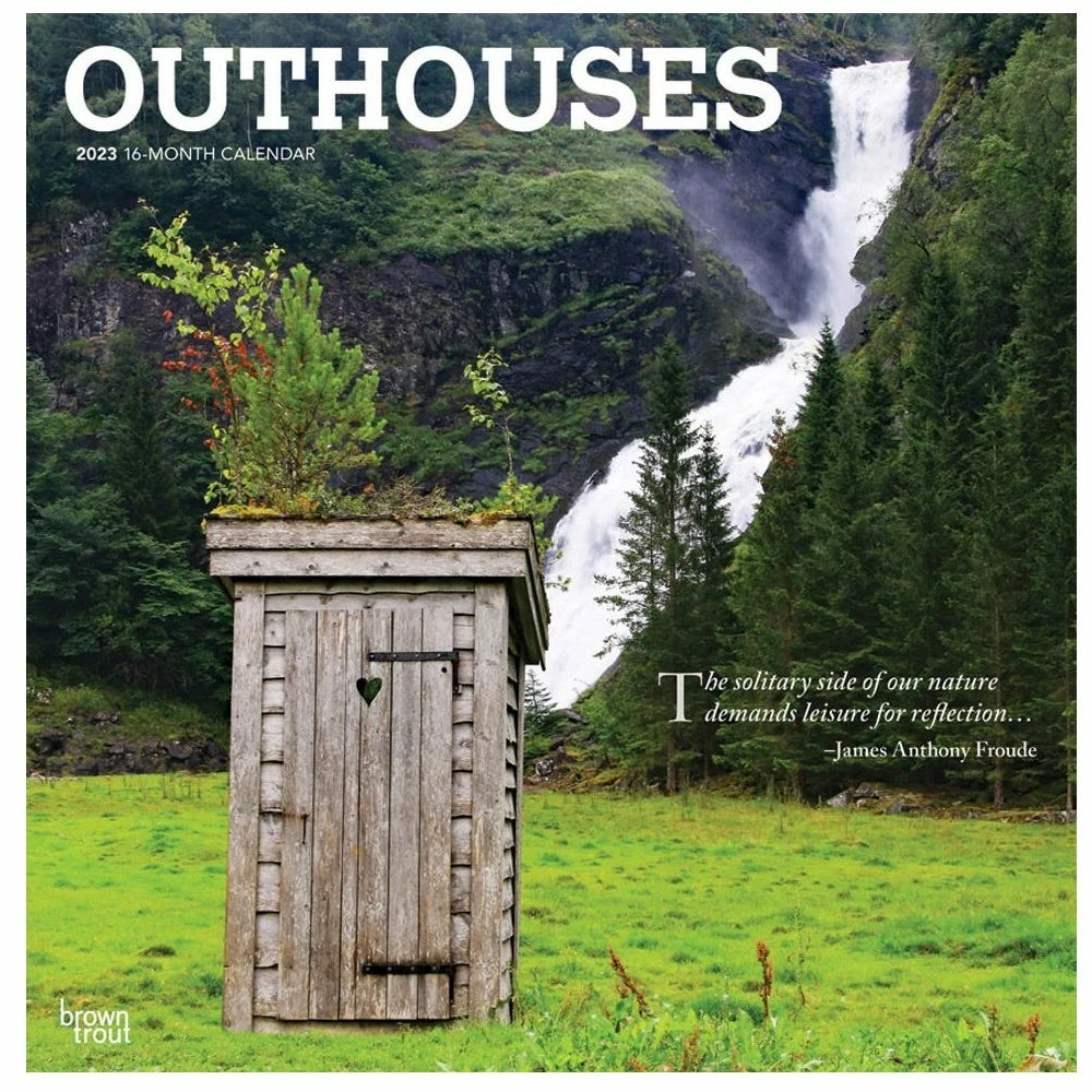 Brown Trout Outhouses 2023 Square Calendar - Calendars