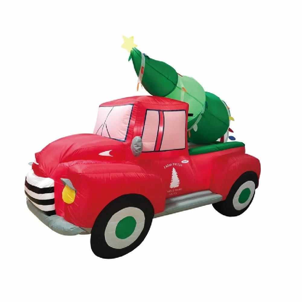 Four Seasons 6' Inflatable Delivery Truck with tree - 21CH111802 - Christmas Decor - Image 2