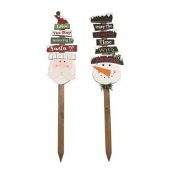 Various Brands Assorted Wooden Word Yard Stake JK38642 - Décor