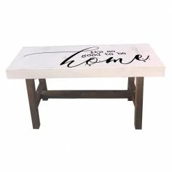 Backyard Expressions 43" Wooden Décor Bench - 908257 - Entryway Furniture