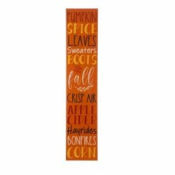 Glitzhome 48" Orange Fall Porch Leaner - JKC02310 - Porch Seasonal Decor