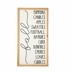 Glitzhome 30" Fall Words Sign - JKC02313 - Porch Seasonal Decor