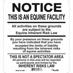 Signs Up Equine Warning Sign Generic 30037 - Wall Decor