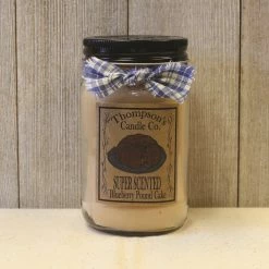 Thompson's Candle Co. Blueberry Pound Cake, 12 oz. Mason - BPSM - Candles & Home Fragrance