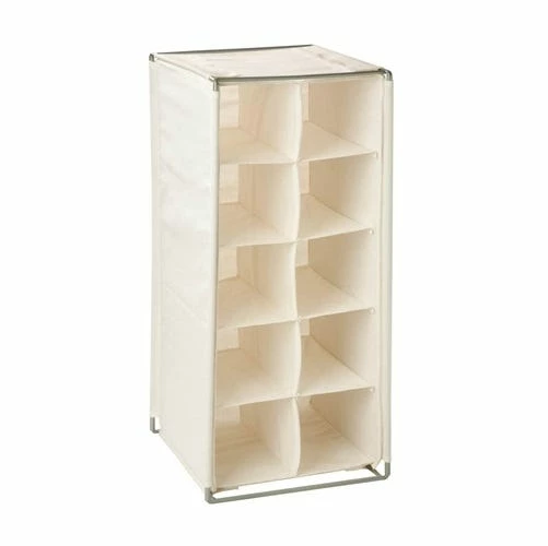 Honey-Can-Do HoneyCanDo 10 Pair Steel Frame Canvas Shoe Rack SHO01656 - Closet Organization - Image 2