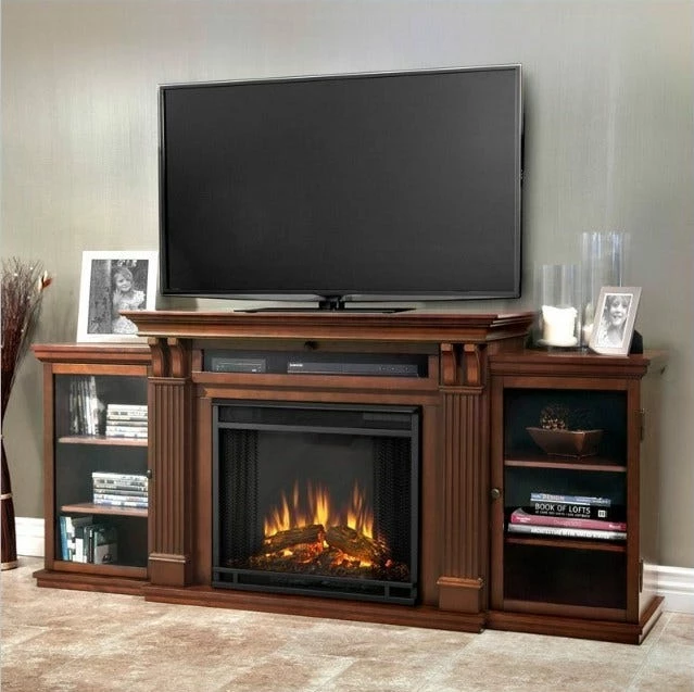 Real Flame Ashley Entertainement Center w/ Electric Fireplace 7720E - Entertainment Centers - Image 3
